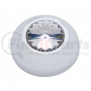 41287 by UNITED PACIFIC - Overhead Console Bezel - Compartment Knob Cover, Clear Diamond, for 2006+ Peterbilt