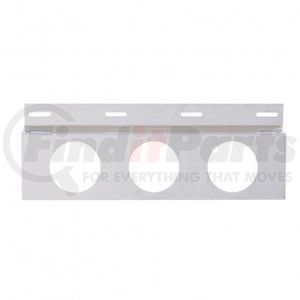 10640 by UNITED PACIFIC - Mud Flap Bracket - Top, Stainless, Three 4" Light Cut-Out
