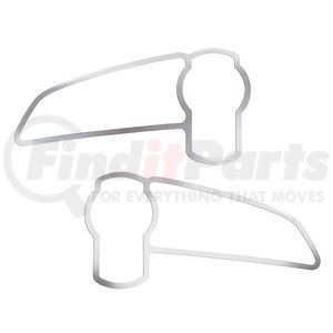 29051 by UNITED PACIFIC - Hood Emblem - Air Intake Logo Trim, Stainless, for 2008+ Kenworth T660/T370
