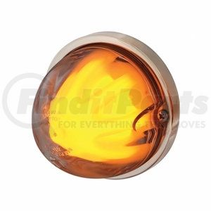 34410 by UNITED PACIFIC - Truck Cab Light - 9 LED Dual Function "Glo" Watermelon Flush Mount Kit, Amber LED/Clear Lens