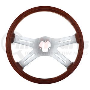 88217 by UNITED PACIFIC - Steering Wheel - Wood Rim, with Chrome Spokes