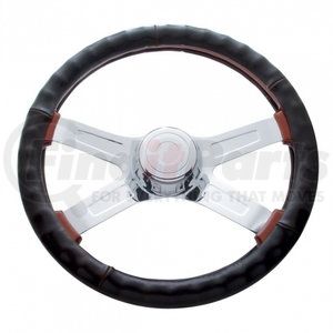 70111 by UNITED PACIFIC - Accessory Steering Wheel Cover - 18" Steering Wheel Cover - Black