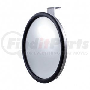 60033 by UNITED PACIFIC - Door Blind Spot Mirror - Convex, 7.5", Stainless Steel, with Offset Mounting Stud
