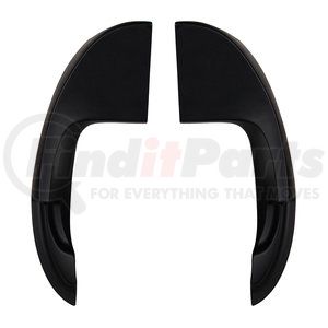 110655 by UNITED PACIFIC - Quarter Panel Extensions/End Caps - Eleanor Style, Matte Black, for 1967-1968 Ford Mustang Fastback