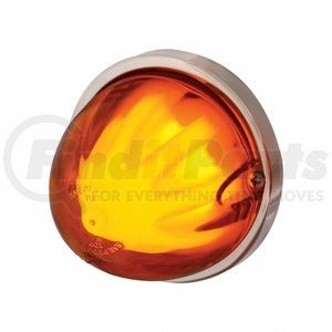 34408 by UNITED PACIFIC - Truck Cab Light - 9 LED Dual Function "Glo" Watermelon Flush Mount Kit, Amber LED/Amber Lens
