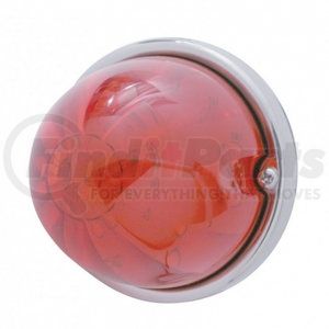 39598 by UNITED PACIFIC - Truck Cab Light - 17 LED Watermelon Flush Mount Kit, with Low Profile Bezel, Red LED/Red Lens