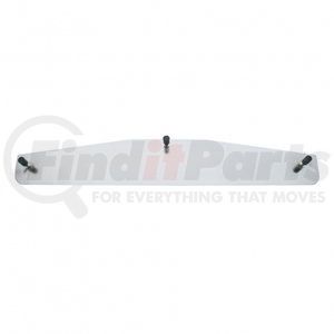 21412 by UNITED PACIFIC - Mud Flap Hanger - Mud Flap Plate, Bottom, 3" x 18", Stainless Standard, Welded Stud