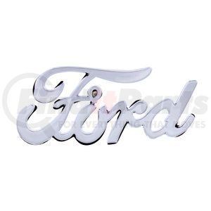 S1018 by UNITED PACIFIC - Emblem - Chrome, Vintage "Ford" Script