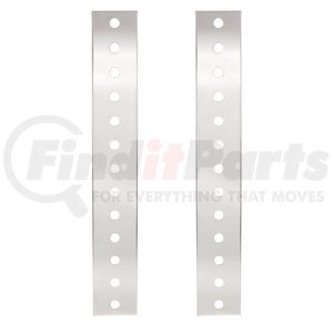 30104 by UNITED PACIFIC - Light Bar Bracket - Air Cleaner Bracket Only, Front, Stainless, 26 Mini Light Cut-Outs, for Peterbilt