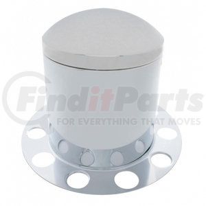 10212 by UNITED PACIFIC - Axle Hub Cover - Rear, Chrome, Dome, with 1.5" Nut Cover - Steel Wheel