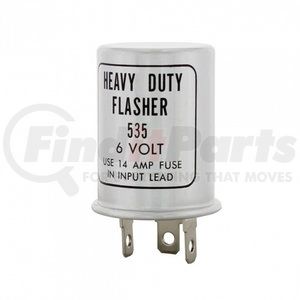 110252 by UNITED PACIFIC - Turn Signal Flasher - 6 Volt, 3-Terminal, 535 Type