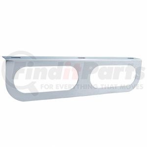 20404 by UNITED PACIFIC - Marker Light Mounting Bracket - Stainless, with Two Oval Light Cut-Outs