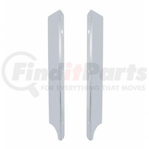 20695 by UNITED PACIFIC - Grille Deflector - Side, Stainless Steel, 4 Headlight System, without LED Cutouts, for Peterbilt 379