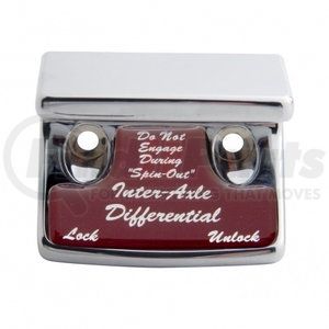 21014 by UNITED PACIFIC - Dash Switch Cover - Switch Guard, "Axle Differential", Red Sticker