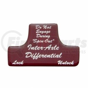 21010-1R by UNITED PACIFIC - Dash Switch Label - Switch Guard Sticker Only, "Axle Differential", Red