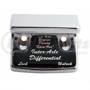 21012 by UNITED PACIFIC - Dash Switch Cover - Switch Guard, "Axle Differential", Black Sticker