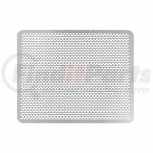 21152 by UNITED PACIFIC - Hood Grille Insert - Short, Stainless Steel, with Alternating Oval Holes, for Peterbilt 379