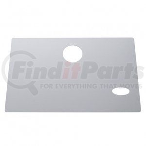 21520B by UNITED PACIFIC - Glove Box Door Cover - Stainless, with Oval Cut-Out, for Early Peterbilt