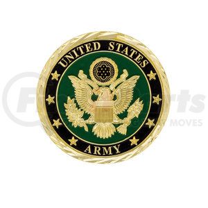 22975 by UNITED PACIFIC - Emblem - 1 3/4" U.S. Military Adhesive Metal Medallion, Army