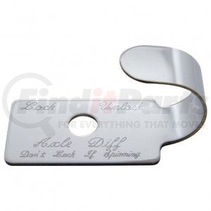23001 by UNITED PACIFIC - Dash Switch Cover - Switch Guard, Axle Differential, Stainless, for Peterbilt 379