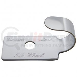 23002 by UNITED PACIFIC - Dash Switch Cover - Switch Guard, Fifth Wheel, Stainless, for Peterbilt 379