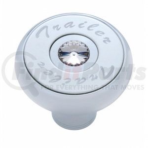 23518 by UNITED PACIFIC - Air Brake Valve Control Knob - "Trailer" Deluxe, Clear Diamond