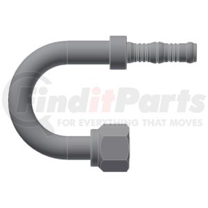 Sunair BC-54771-06-06 A/C Refrigerant Hose Fitting 180° Female O-ring BurgaClip Ftg (#6Ftg-#6Hs)