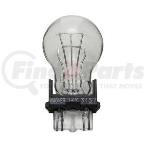3157 by WAGNER - Multi-Purpose Light Bulb - Standard, Clear, C-6 Filament, Double Contact Wedge Base