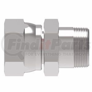 Weatherhead 2018-4-4S Hydraulic Coupling / Adapter Straight Adapter, MP x FJ, External Pipe, 37 Degree JIC Flare Swivel
