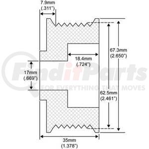 207-14001 by J&N - MC 7-GROOVE PULLEY