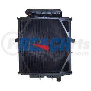 42-10322 by REACH COOLING - 95-04 PETERBILT 357- 375- 379- 385 W-1270 SQ IN   W-T SURGE TANK  36.25" x 34.62" x 2.00" Inlet: 2.50" Top Left Outlet: 3.00" Bottom Right *- 3 Row Core- UP 1-2" tube on 7-16" centers