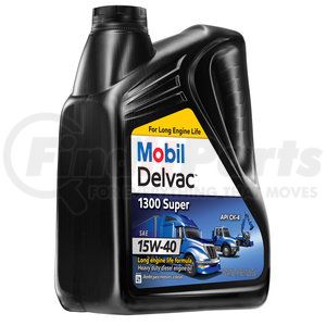 122492 by MOBIL OIL - Delvac™ 1300 Super Engine Oil - 1 Gallon, Synthetic Blend, SAE 15W-40, for Diesel Engines