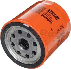PH7575 by FRAM - Engine Oil Filter - Spin-On, 3.43" Height, 2.98" OD, Threaded, 12 PSI Bypass