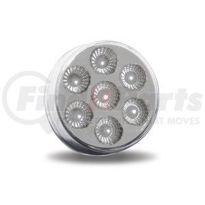 TLED-2HXCR by TRUX - Marker Light, 2 1/2" Round, Clear Red, LED (7 Diodes)
