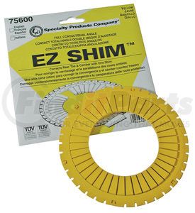 75600 by SPECIALTY PRODUCTS CO - DUAL ANGLE SHIM (YELLOW)