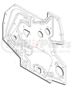 1826335C92 by NAVISTAR - Front Cover Assembly, Rear Half