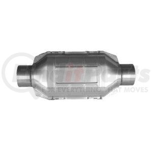 602206 by ANSA - Federal / EPA Catalytic Converter - Universal Pre-OBDII Standard Duty - 2.50" ID Neck / 2.50" ID Neck; Oval; 5.9L / 5500; O2 Port: None