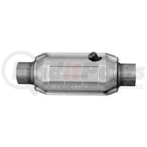 608265 by ANSA - Federal / EPA Catalytic Converter - Universal OBDII Enhanced - 2.25" ID Neck / 2.25" ID Neck; Round; 5.9L / 6250; O2 Port: 1 - Driv. side