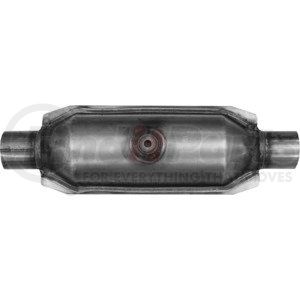 608314 by ANSA - Federal / EPA Catalytic Converter - Universal OBDII Enhanced - 2.00" ID Neck / 2.00" ID Neck; Round; 5.9L / 6250; O2 Port: 1 - Center
