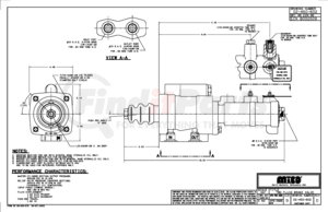 02-460-602 by MICO - Boosted Tandem Straight Bore Master Cylinder - Hydraulic Oil Type, 1.75" Bore Dia.