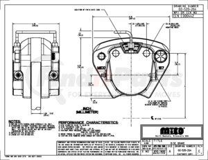 02-520-264 by MICO - Disc Brake Caliper - Hydraulic Oil Type., 12" to 36" Disc Diameter, 1" Disc Thickness