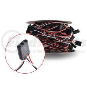 T604 by TRUX - Triple Female Terminal Pigtail Wire Harness with 4" Connector Spacing