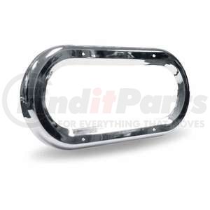 TRUX TBEZ-OBCH3 Tail Light Bezel Bezel, Oval, Chrome, Plastic, No Visor