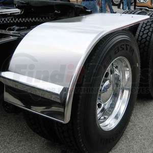 TFEN-H13 by TRUX - Fender - Half, Smooth Rolled Edge, 66" OAL, 16 Ga., Stainless Steel, for 43.5" or 46.5" O.D Tires
