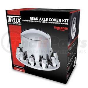 THUB-RP33 by TRUX - Wheel Accessories - Hub Cover, Rear, Chrome, Plastic, with 33mm Threaded Nut Covers