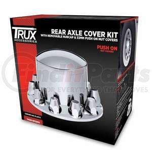 THUB-RP33PO by TRUX - Wheel Accessories - Hub Cover, Rear, Chrome, Plastic, with 33mm Push-On Nut Covers