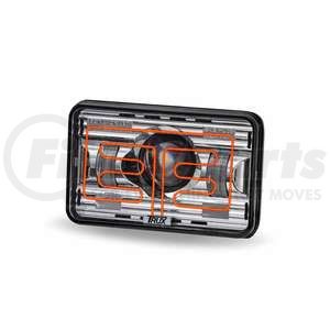 TLED-H12 by TRUX - Projector Headlight, LED, 4" x 6", Low Beam, Heated