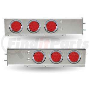 TU-9210L1 by TRUX - Mud Flap Hanger, with Flat Top and 6 x 4" LEDs, 2 1/2" Bolt Spacing