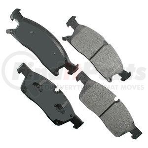 ACT1455 by AKEBONO - ProACT Ultra Premium Ceramic Disc Brake Pad Kit