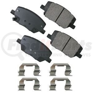 ACT868 by AKEBONO - ProACT Ultra Premium Ceramic Disc Brake Pad Kit